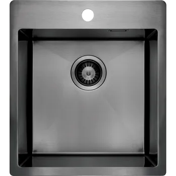 Nerezový dřez Deante Olfato ocelový dřez se sifonem 50.5x45 cm grafit ZPO_D10A