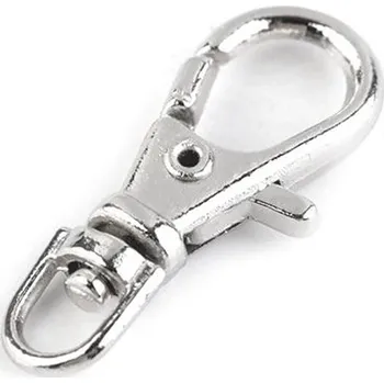 Kovová karabinka průvlek 4 mm, 730926, nikl