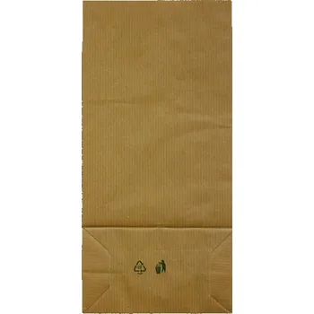 Jednorázové nádobí Sáček papírový 13x8x28cm s obdélníkovým dnem 2vrstvý hnědý - 700 ks