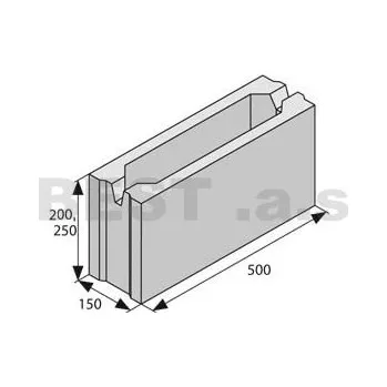 zdivo BEST - BD-15 Ztracené bednění 150x500x250 (70ks/pal)