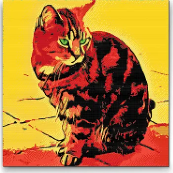 Diamantové malování Diamantové malování - Zelené oči Velikost: 50x50cm, Rámování: Pouze srolované plátno, Diamanty: Čtvercové