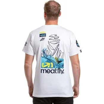 Pánské tričko Meatfly Dakar Blue/White Modrá M