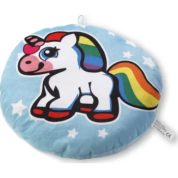 Dekorativní polštářek Wooline Plyšový polštářek modrý Jednorožec, silueta Limitovaná edice!