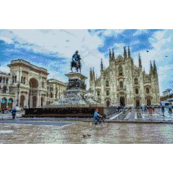 Diamantové malování Diamantové malování - Katedrála Duomo di Milano 2 Velikost: 40x60cm, Rámování: Pouze srolované plátno, Diamanty: Čtvercové
