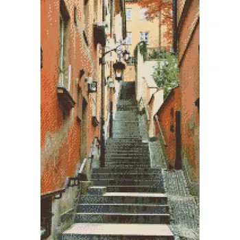 Diamantové malování Diamantové malování - Staré město, Varšava ulička Velikost: 40x60cm, Rámování: Pouze srolované plátno, Diamanty: Kulaté