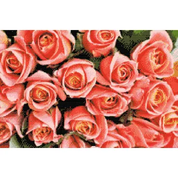 Diamantové malování Diamantové malování - Puget růží Velikost: 40x60cm, Rámování: Pouze srolované plátno, Diamanty: Čtvercové