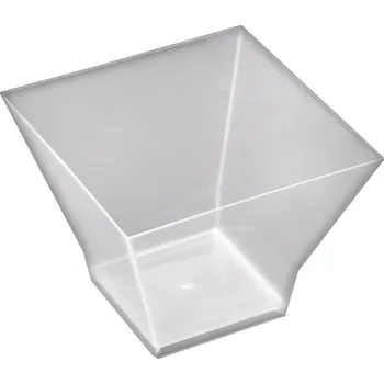 Jednorázové nádobí Miska PAGODA 200ml, 80mm transparentní - REUSE - 240 ks