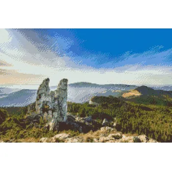 Diamantové malování Diamantové malování - Pietrele Doamnei, Rumunko Velikost: 40x60cm, Rámování: Pouze srolované plátno, Diamanty: Čtvercové