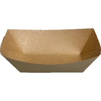 Jednorázové nádobí Miska papírová 137/85x100/50x35mm hnědá - 1000 ks