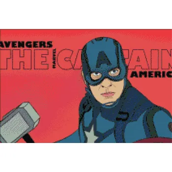 Diamantové malování Diamantové malování - Captain america Velikost: 40x60cm, Rámování: Pouze srolované plátno, Diamanty: Čtvercové