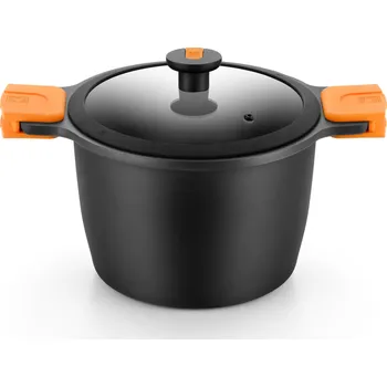 Hrnec BRA Hrnec vysoký EFFICIENT PRO ø 24 cm, výška 17,7 cm, 6,8 l, skleněná poklice