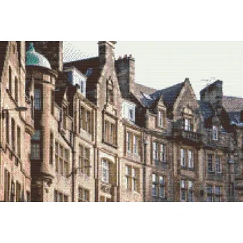 Diamantové malování Diamantové malování - Domy v Edinburghu Velikost: 40x60cm, Rámování: Pouze srolované plátno, Diamanty: Kulaté