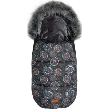 Fusak Prošívaný fusák s kožešinou 100x45cm, SENSILLO OLAF ROZETA - černý