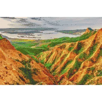 Diamantové malování Diamantové malování - Útesy Barrancas de Burujón, Toledo Velikost: 40x60cm, Rámování: Pouze srolované plátno, Diamanty: Kulaté
