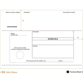 Obálka Obálka dodejka bílá B6, olizová, samopropisovací 125x176 mm 1ks