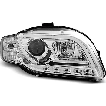 Přední světlomet TUNING-TEC Přední světla Audi A4 B7 04-08 - chrom LED TUBE LIGHTS