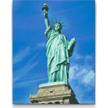 Diamantové malování Diamantové malování - Socha svobody Velikost: 30x40cm, Rámování: Pouze srolované plátno, Diamanty: Kulaté