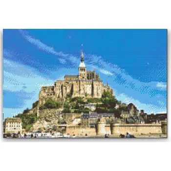 Diamantové malování Diamantové malování - Mont St. Michel Velikost: 40x60cm, Rámování: Pouze srolované plátno, Diamanty: Kulaté