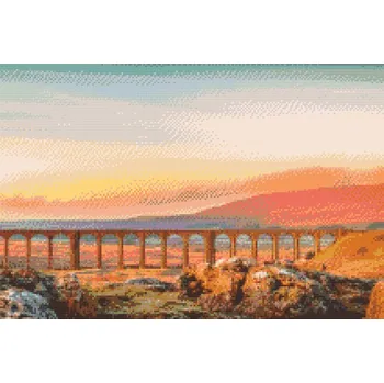 Diamantové malování Diamantové malování - Viadukt Ribblehead Velikost: 40x60cm, Rámování: Pouze srolované plátno, Diamanty: Čtvercové