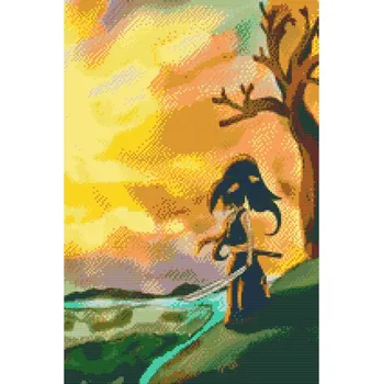 Diamantové malování Diamantové malování - Žena s mečem Velikost: 40x60cm, Rámování: Pouze srolované plátno, Diamanty: Čtvercové