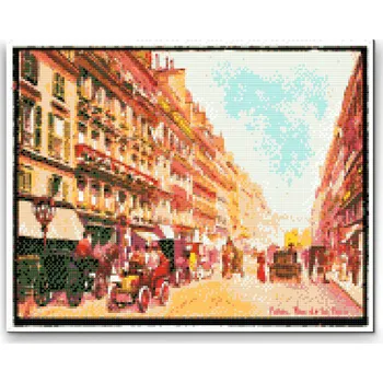 Diamantové malování Diamantové malování - Vintage Paříž Velikost: 30x40cm, Rámování: Pouze srolované plátno, Diamanty: Čtvercové