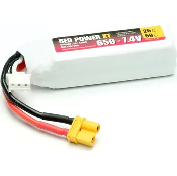 RC vybavení Red Power 15404 akupack Li-Pol (modelářství), 7.4 V, 650 mAh, 25 C, Softcase, XT30