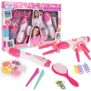 kreativní sada Girl's Creator Zaplétač copánků s navlékačem korálků 2v1