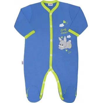 Kojenecký overall Overal kojenecký bavlna - LOVELY RABBIT modrý - vel.86