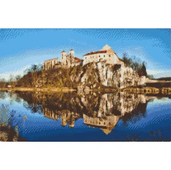 Diamantové malování Diamantové malování - Opatství Tyniec, Polsko Velikost: 40x60cm, Rámování: Pouze srolované plátno, Diamanty: Čtvercové