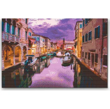 Diamantové malování Diamantové malování - Plavba Benátkami Velikost: 30x40cm, Rámování: Pouze srolované plátno, Diamanty: Kulaté