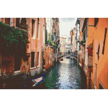 Diamantové malování Diamantové malování - Plavba v gondole po Benátkách 2 Velikost: 40x60cm, Rámování: Pouze srolované plátno, Diamanty: Kulaté