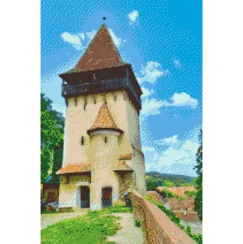 Diamantové malování Diamantové malování - Kostel Biertan, Rumunsko Velikost: 40x60cm, Rámování: Pouze srolované plátno, Diamanty: Kulaté