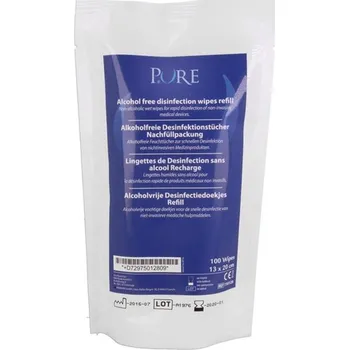 Dětský vlhčený ubrousek PURE dezinfekční vlhčené ubrousky bez alkoholu 12x20cm, 100ks