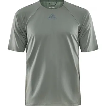 Běžecké oblečení Pánské běžecké triko CRAFT Pro Trail Ss zelené Velikost: M