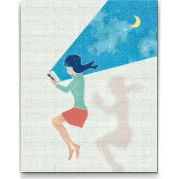 Diamantové malování Diamantové malování - Četba Velikost: 30x40cm, Rámování: Pouze srolované plátno, Diamanty: Kulaté