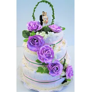 Veratex Textilní dort třípatrový květ