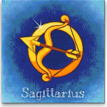 Diamantové malování Diamantové malování - Střelec/Sagittarius Velikost: 50x50cm, Rámování: Pouze srolované plátno, Diamanty: Čtvercové
