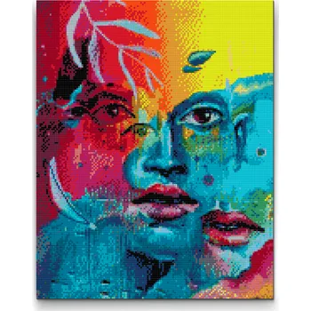 Diamantové malování Diamantové malování - Mezi 4 očima Velikost: 30x40cm, Rámování: Pouze srolované plátno, Diamanty: Kulaté