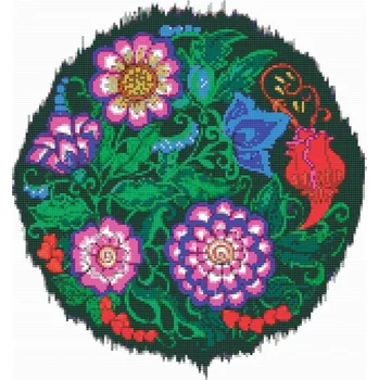 Diamantové malování Diamantové malování - Mandala s květy Velikost: 50x50cm, Rámování: Pouze srolované plátno, Diamanty: Kulaté