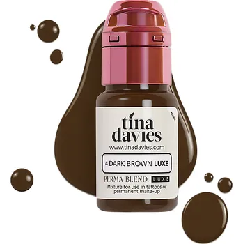 Tetovací barva PERMA BLEND LUXE - TINA DAVIES DARK BROWN LUXE 15ML