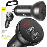 AUTONABÍJEČKA Baseus s digitálním displejem CCBX-0G 24W 4,8A 2x USB-A ČERNÁ