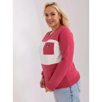 Dámská halenka Dámská halenka plus size s dlouhým rukávem ESPA tmavě korálová a ecru
