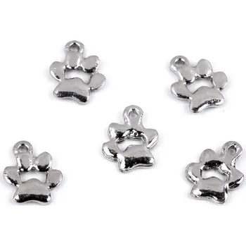 Přívěsek kovový tlapka mini, 8x10mm