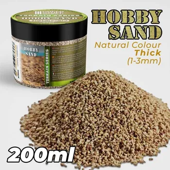 Plastikový model Thick Hobby Sand – přírodní písek s frakcí 1–3 mm (200 ml)