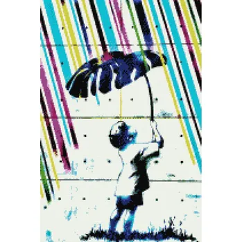 Diamantové malování Diamantové malování - Malý chlapec s lopuchem Velikost: 40x60cm, Rámování: Pouze srolované plátno, Diamanty: Kulaté