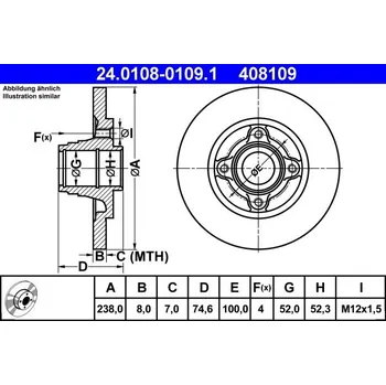 Brzdový kotouč Brzdový kotouč ATE 24.0108-0109.1