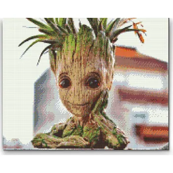 Diamantové malování Diamantové malování - Groot Velikost: 30x40cm, Rámování: Pouze srolované plátno, Diamanty: Kulaté