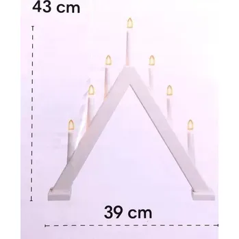 Vánoční dekorace Vánoční svícen LED, bílý