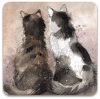 Podtácek Podtácek se dvěma kočičkami - design Alex Clark