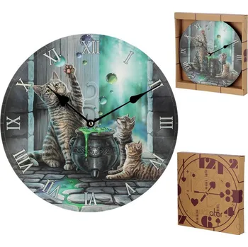 Hodiny Lisa Parker Nástěnné hodiny fantasy - Kočky a bubliny